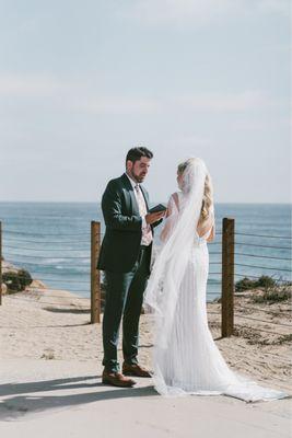 Wedding dress and suit