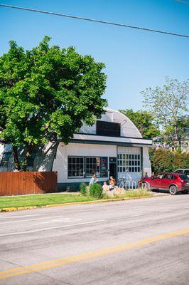 Coffee at the quonset hut on Spruce St.