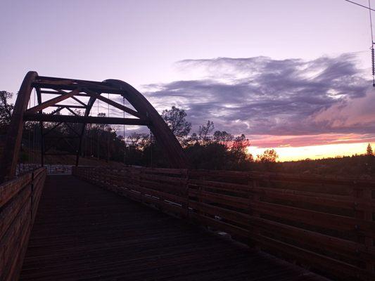 Bridge and sunset, November