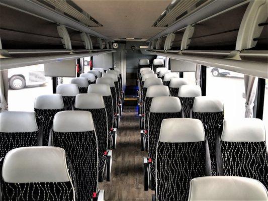 Inside view of the 40 Passenger luxury Motorcoach