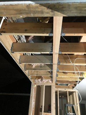 Beam 4x10x12 installed