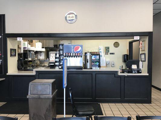 Ordering counter and beverage station