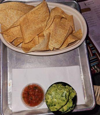 Chips con Guacamole y Salsa