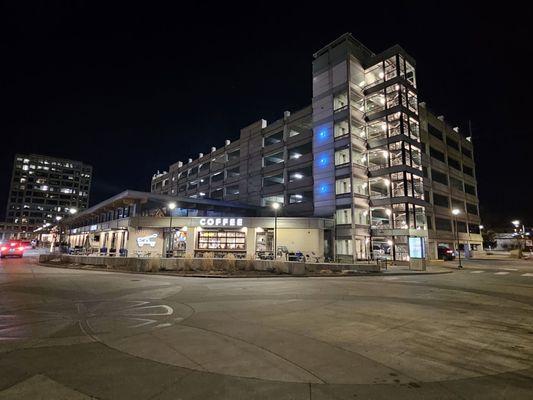 Free parking garage + Junction food hall