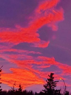 Crimson skies of Alaska.