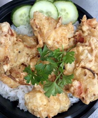 Shrimp Fritter Rice bowl