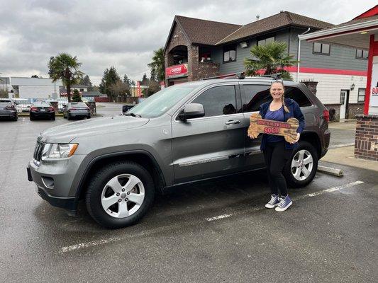 Congratulations Sheila on your fully loaded 2012 Jeep Grand Cherokee!