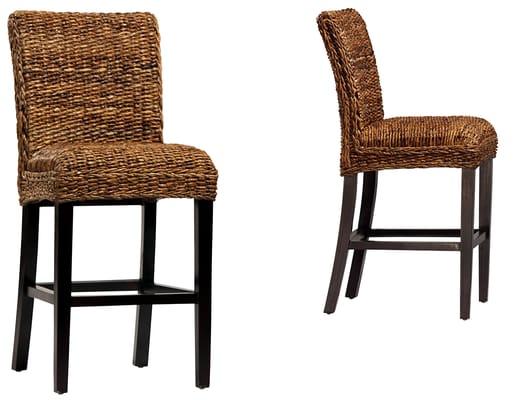 Sea grass barstools and chairs