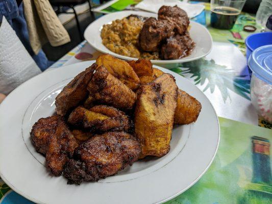 Plantains that came with the Beans