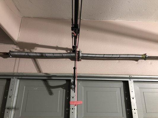 Garage door spring replacement