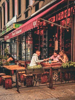 Sidewalk seating