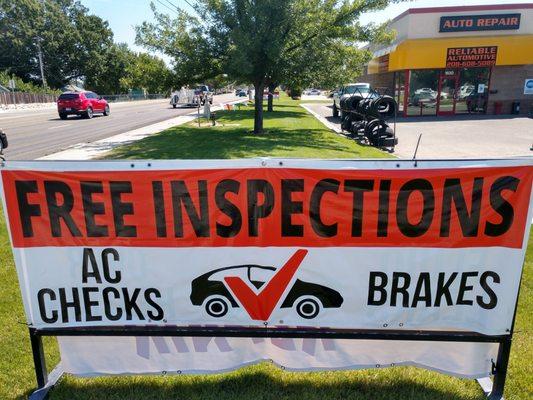 Free Inspections on A/C Checks and Brakes