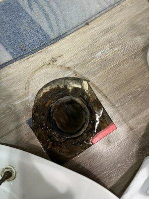 Broken toilet flange