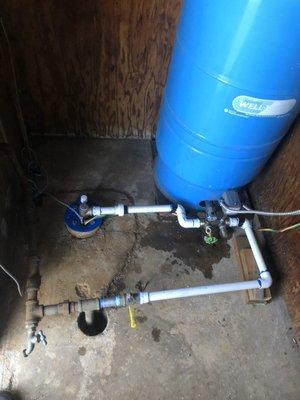 New pressure tank, pump and plumbing.