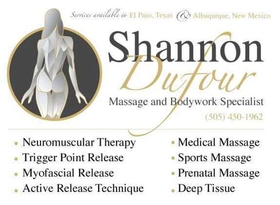 Shannon Dufour Massage & Bodywork Specialist