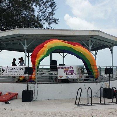 Pride on Higgs Beach Key West.