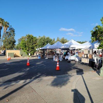 Grand Avenue gets blocked off to vehicles so the vendors fill the entire street!