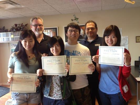 First Flight Certificates after a discovery flight!