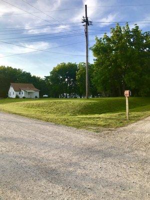 View of the house from the trail