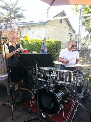 The Happy Timers Band Play at Garden BBQ Truck on Nov 8,15, 2014 from 1-3 pm.