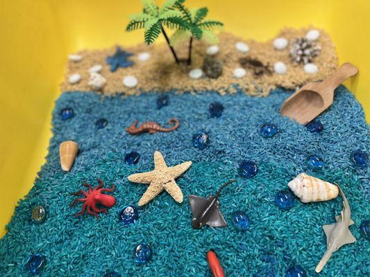 Ocean sensory bin