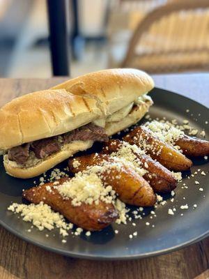 Sweet plantains  With churrasco sandwich