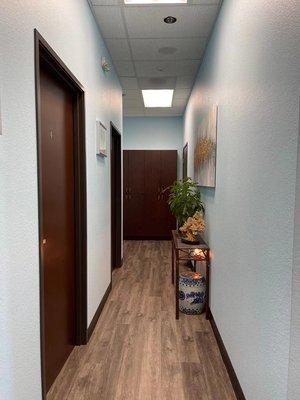 hallway to therapy room