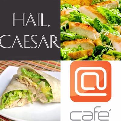 Chicken Caesar salads and wraps