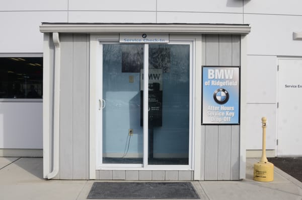 After hours key drop-off for our BMW service.