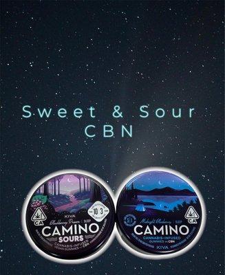 Kiva Camino sweet & sour gummies with CBN