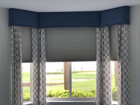 Blackout shades with Cornice and panel