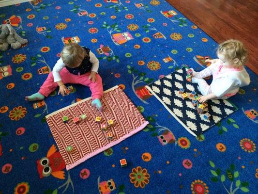 Child initiated activities based on Montessori method.