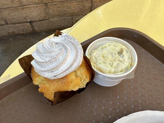 Cupcake and potato salad