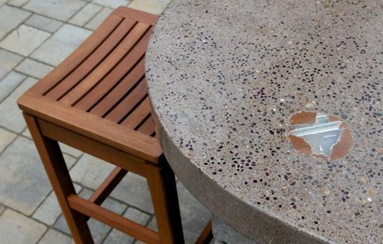 Custom Concrete table by All Oregon Landscapig