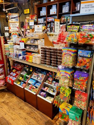 July 2021: Old-Fashioned candies-- a rack of nostalgia!