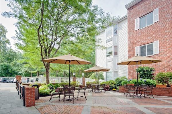 Outdoor patio for residents' use