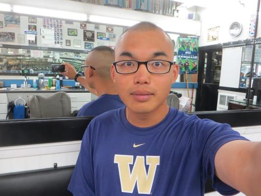 The high and tight haircut that they gave me