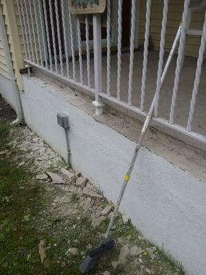 Repairing concrete porch