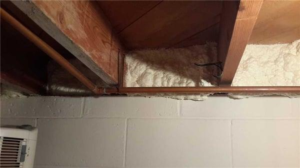 This Rim Joist Insulation in Ashland, WI helps create a better air seal and has led to a noticeably more comfortable home.