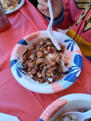 Braised pork over rice from CLS 2024 Spring Festival