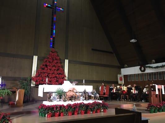 The altar and musicians.