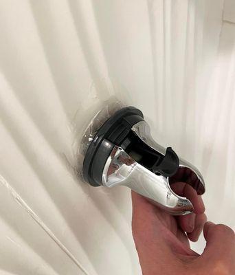 Shower holder fell off the day after completion of the project