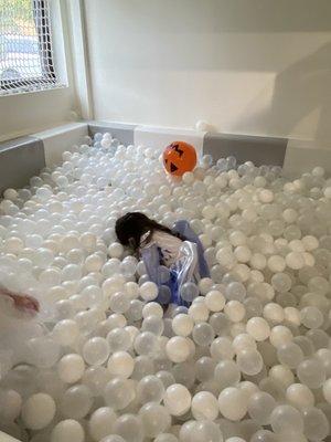 Jumping in ball pit!