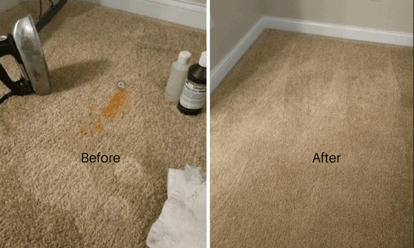 Maid Service Today carpet cleaning before and after