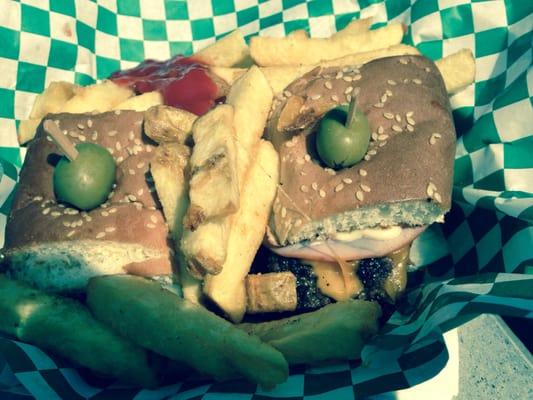 Sliders with fries combo.