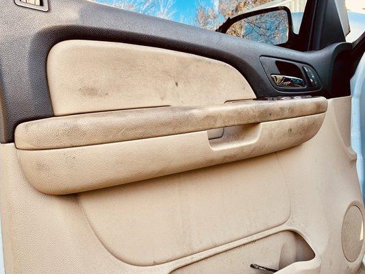 BEFORE: DRIVERS DOOR : PROCESSES: STEAM, SUPER DEGREASER,