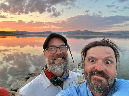 Two bros, on reservoir.