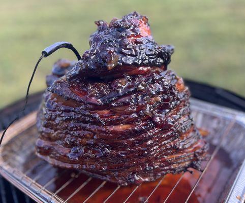 Cherry Rum Glazed Ham