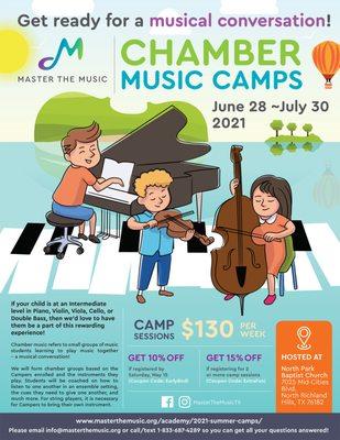 2021 Chamber Music Camp for String Players and Pianists