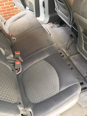 Car upholstery after cleaning